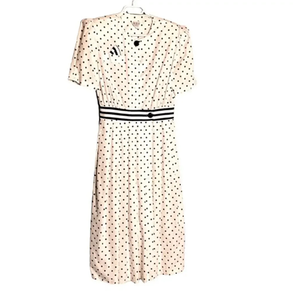 Vintage R.E.O. Originals Polka‎ Dot Dress Size 8